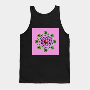 MANDALA Flower Design with Pinks, Blues, Greens Tank Top